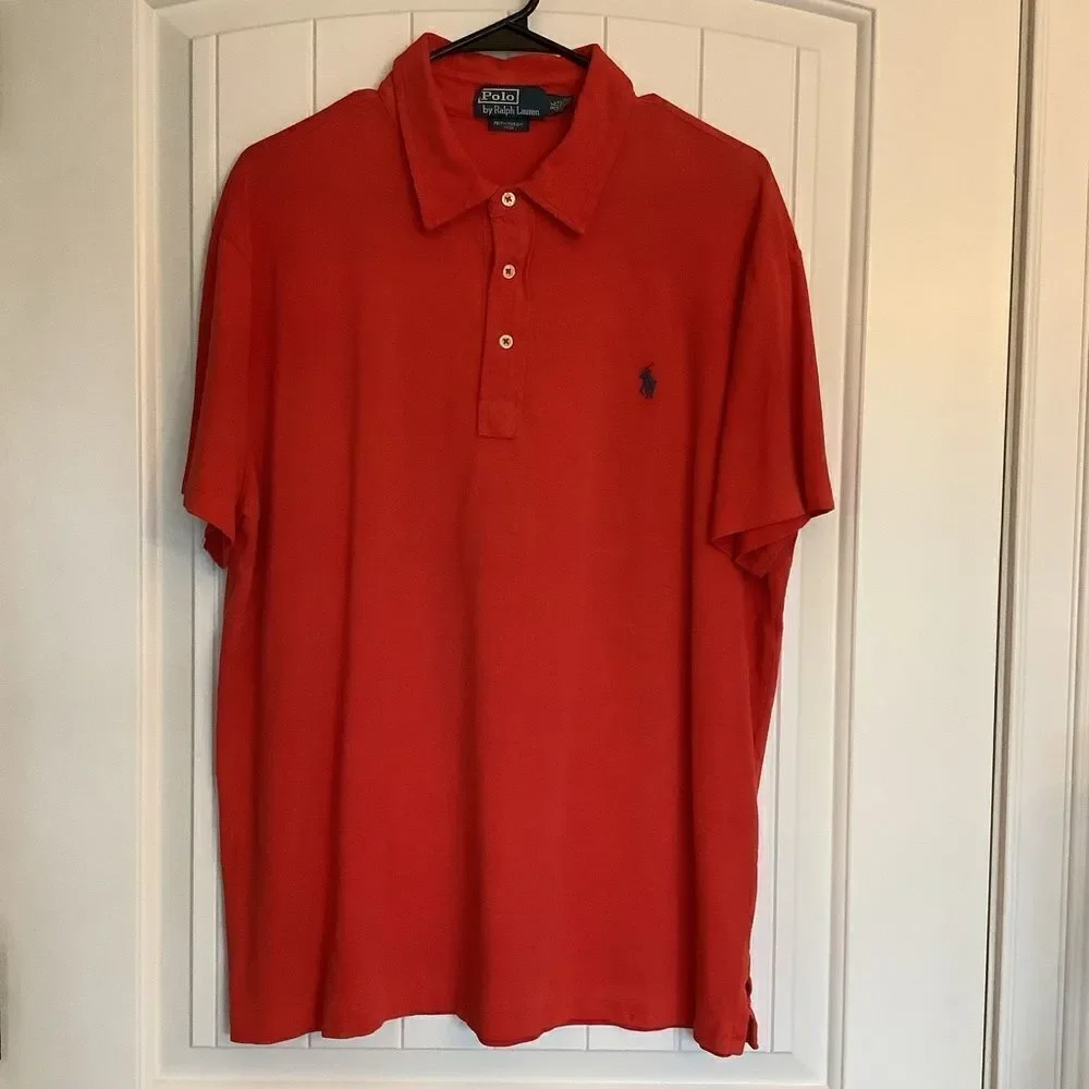Ralph Lauren Featherweight Red Polo‎